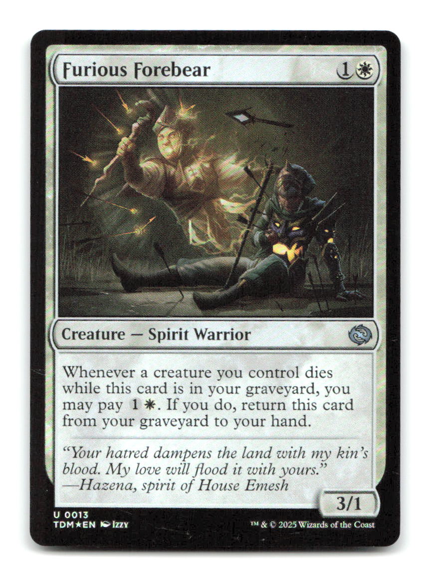 Furious Forebear 13 TDM Magic: The Gathering Foil NM