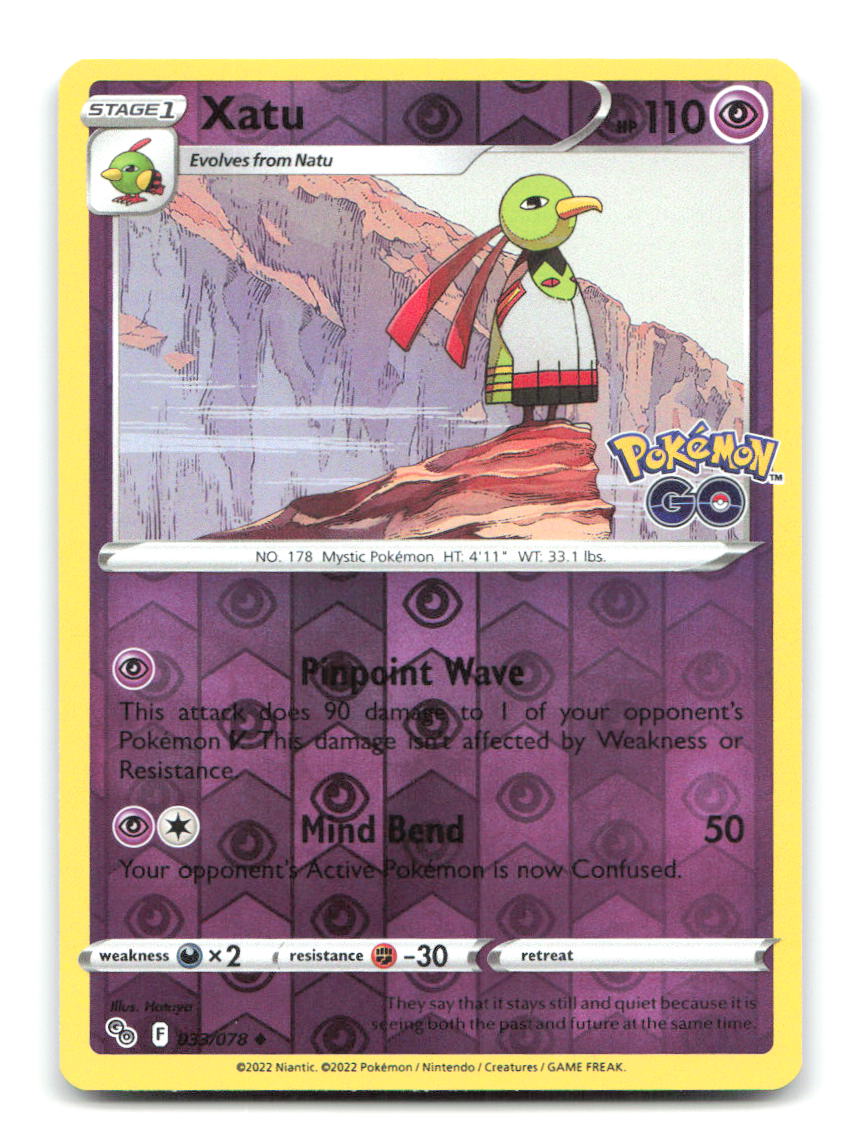 Xatu 033/078 PGO Pokemon Reverse Holo LP