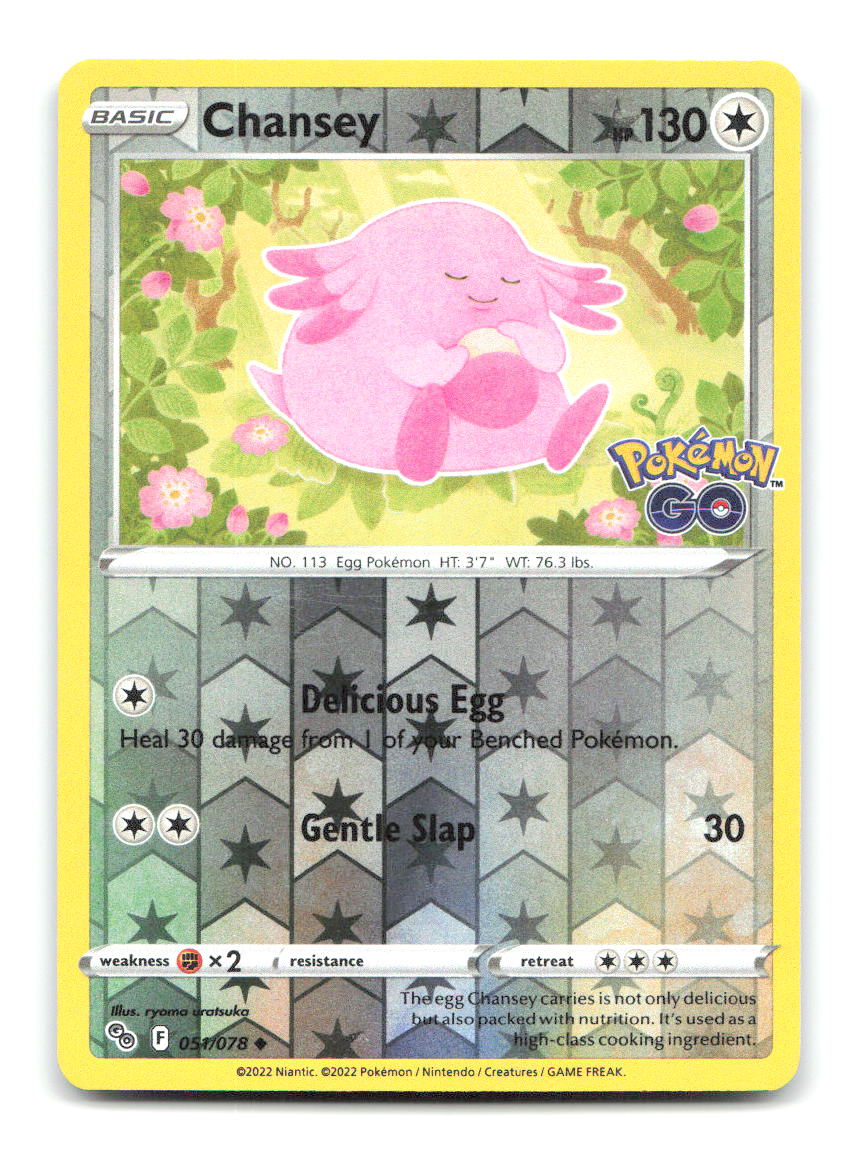 Chansey 051/078 PGO Pokemon Reverse Holo LP