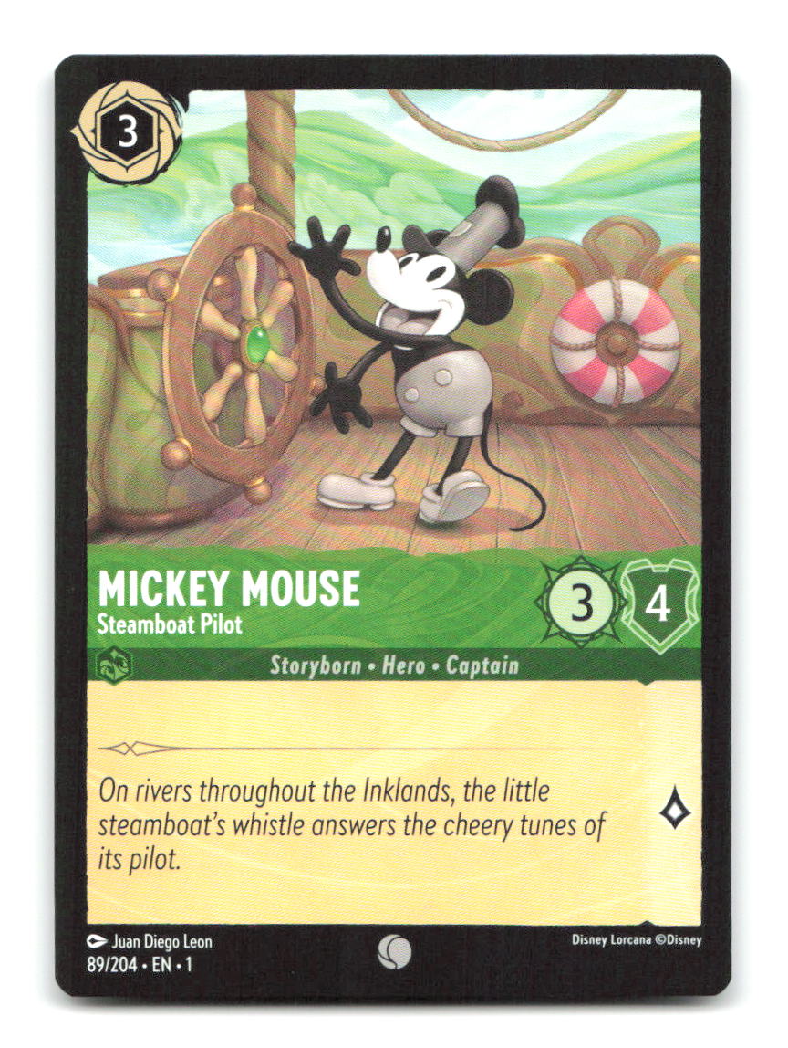 Mickey Mouse - Steamboat Pilot 89/204 1 Lorcana NM