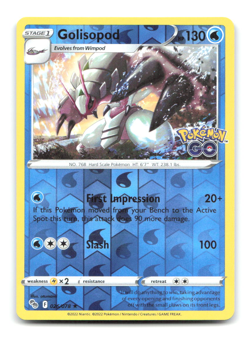 Golisopod 026/078 PGO Pokemon Reverse Holo LP