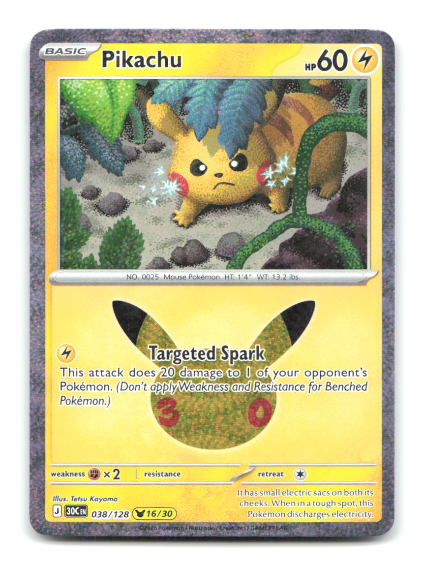Pikachu 038/128 30C Pokemon Holo NM