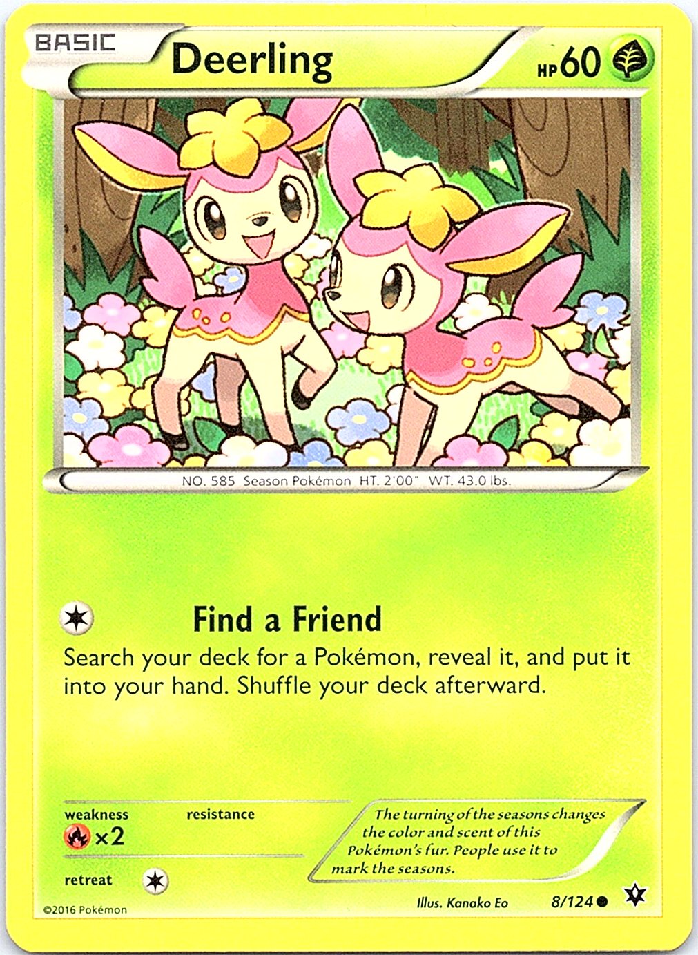 Deerling 8/124 Common Fates Collide Pokemon Lightly Played