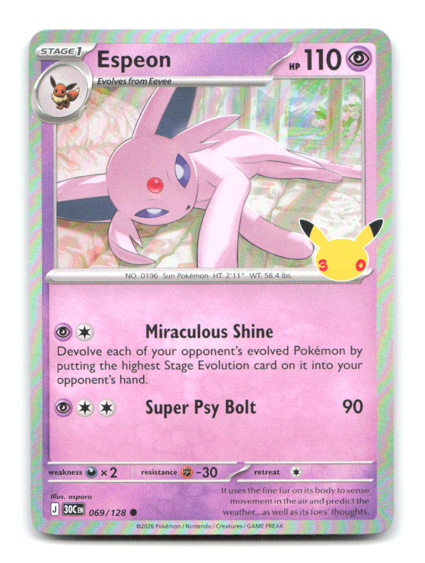 Espeon 069/128 30C Pokemon Holo NM