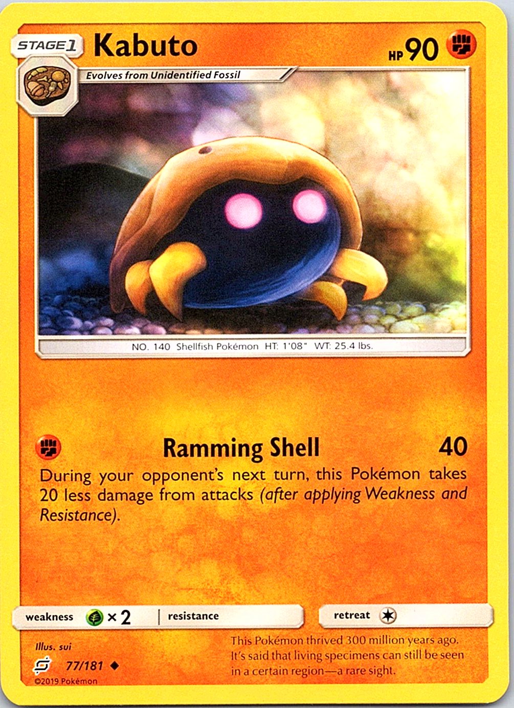 Kabuto 77/181 Uncommon Team Up Pokemon Heavily Played