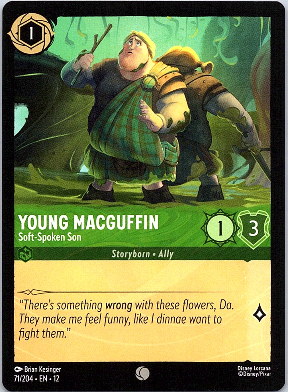 Young MacGuffin - Soft-Spoken Son 71/204 Common Wilds Unknown Lorcana Near Mint