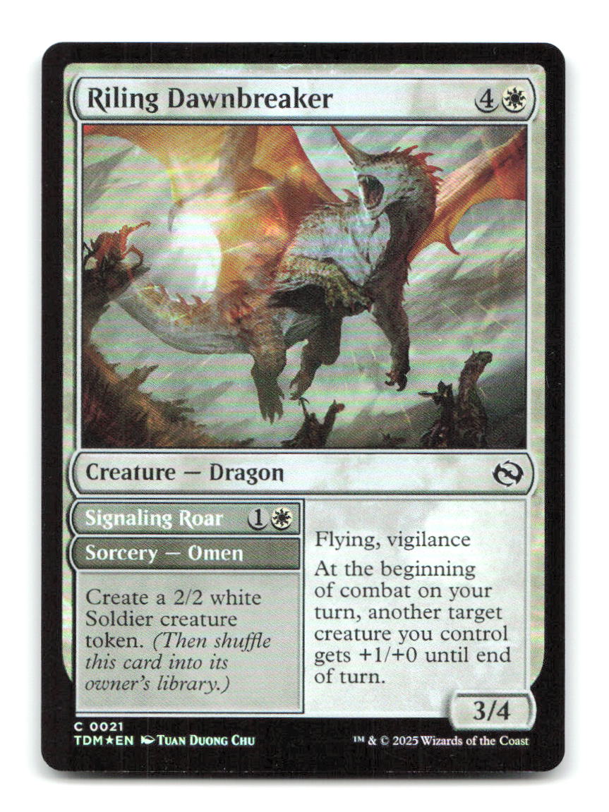 Riling Dawnbreaker 21 TDM Magic: The Gathering Foil NM