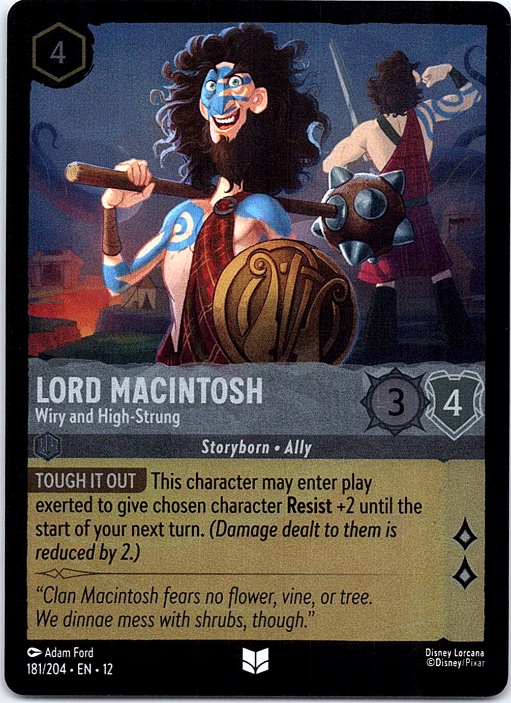 Lord Macintosh - Wiry and High-Strung 181/204 Wilds Unknown Lorcana Cold Foil NM