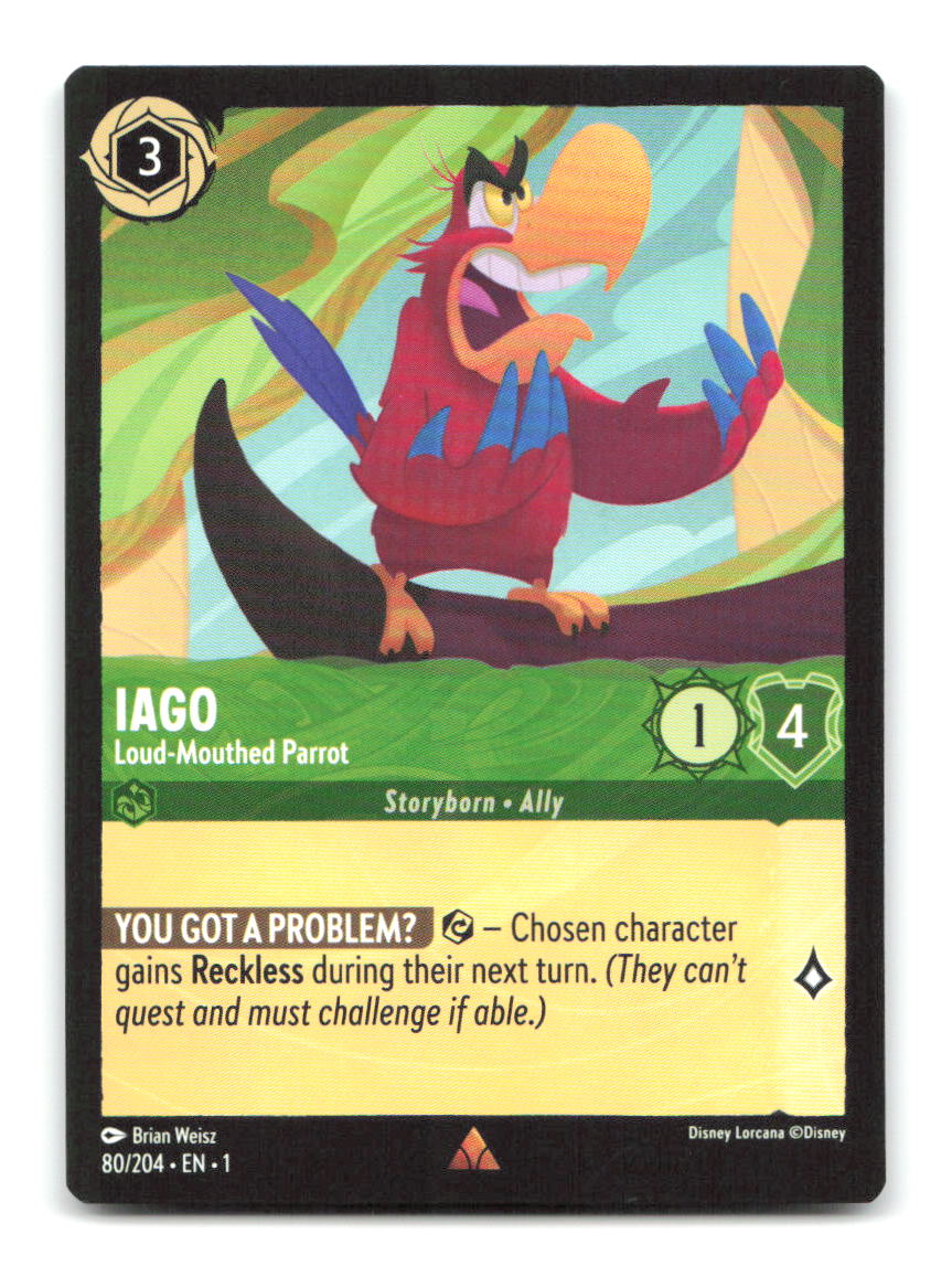 Iago - Loud-Mouthed Parrot 80/204 1 Lorcana NM