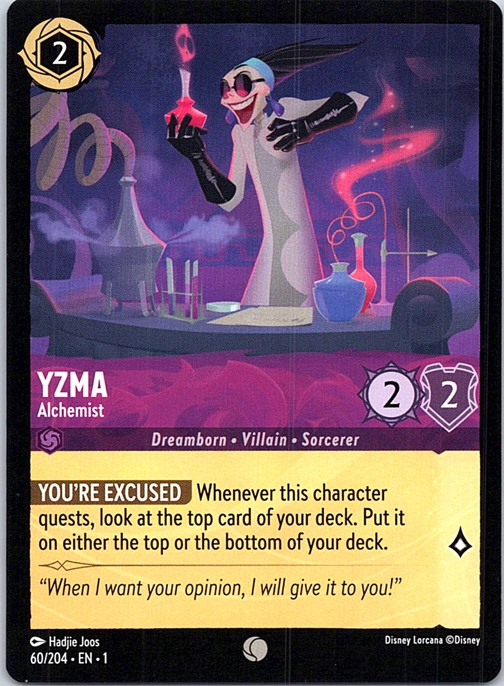 Yzma - Alchemist 60/204 Common The First Chapter Lorcana Near Mint