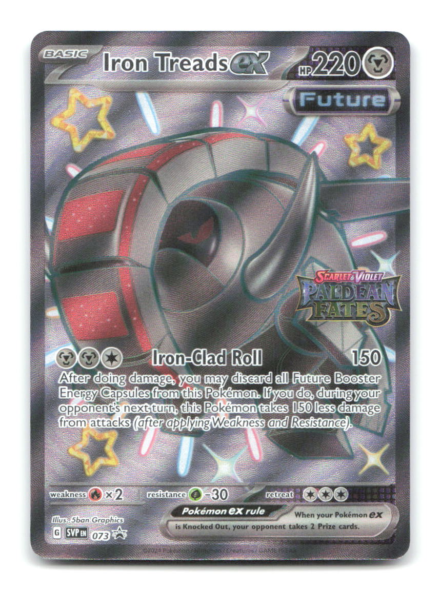 Iron Treads ex (Paldean Fates Stamped) 073 MCAP Pokemon Holo NM