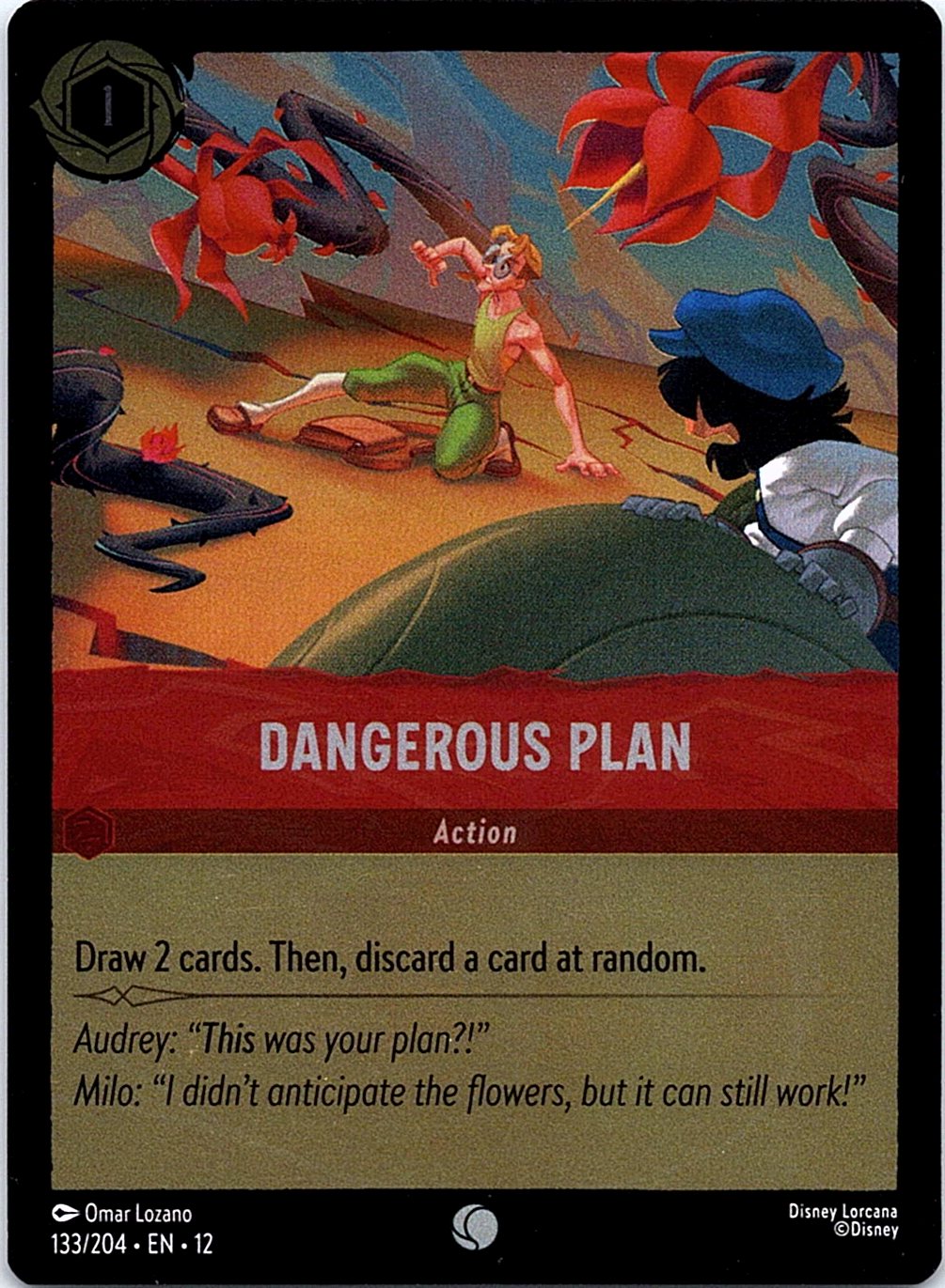 Dangerous Plan 133/204 Common Wilds Unknown Lorcana Cold Foil Near Mint
