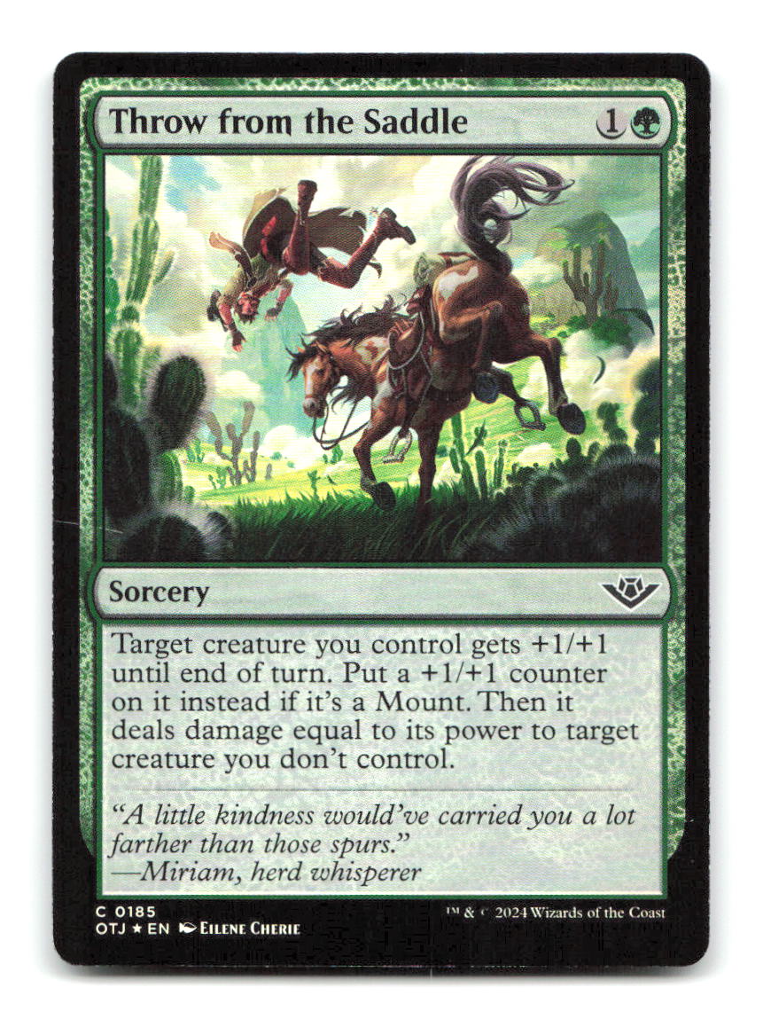 Throw from the Saddle 185 OTJ Magic: The Gathering Foil NM