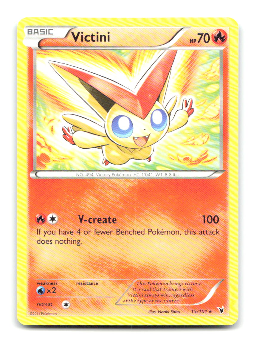 Victini (BW Noble Victories) 15/101 Rare Deck Exclusives Pokemon Lightly Played