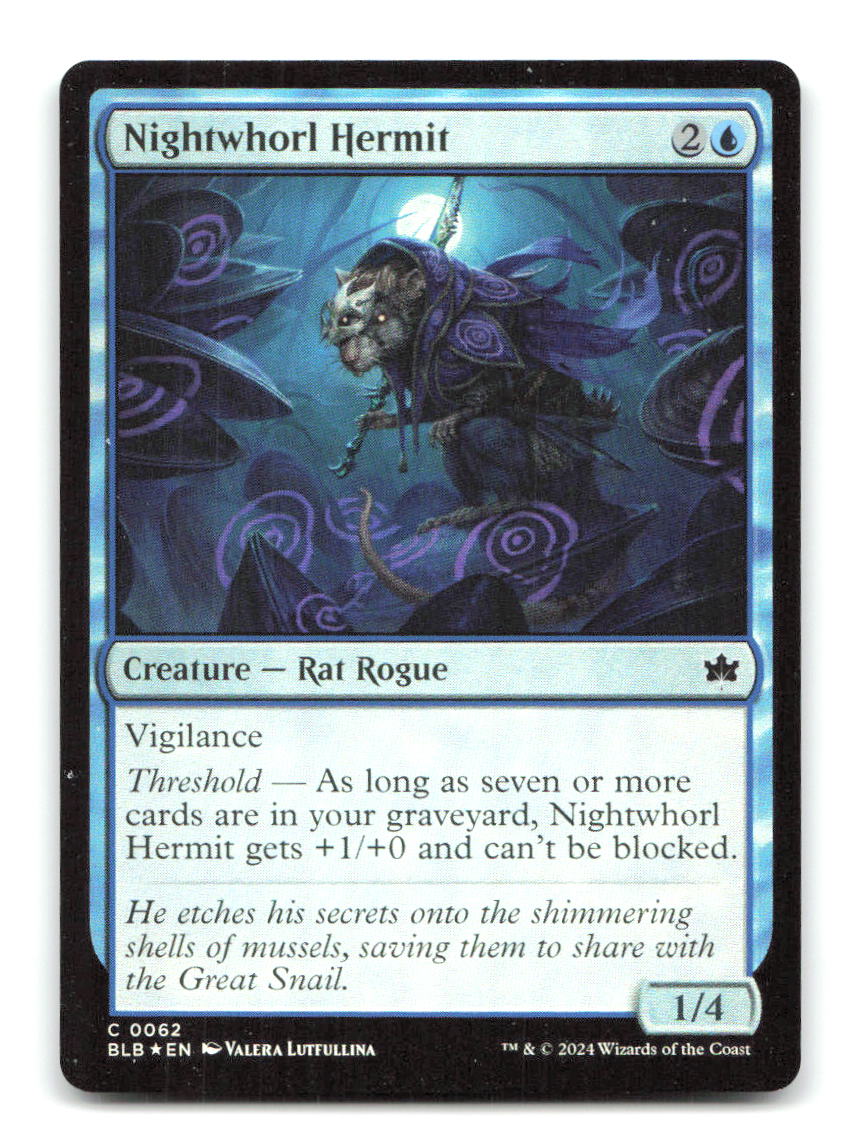 Nightwhorl Hermit 62 BLB Magic: The Gathering Foil NM