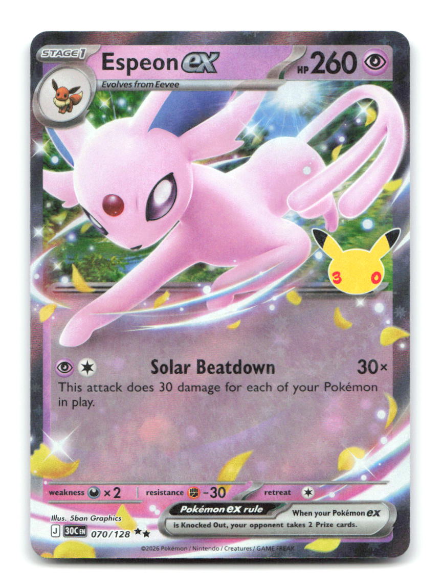 Espeon ex 070/128 30C Pokemon Holo NM
