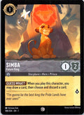 Simba - Future King 188/204 Common The First Chapter Lorcana Near Mint