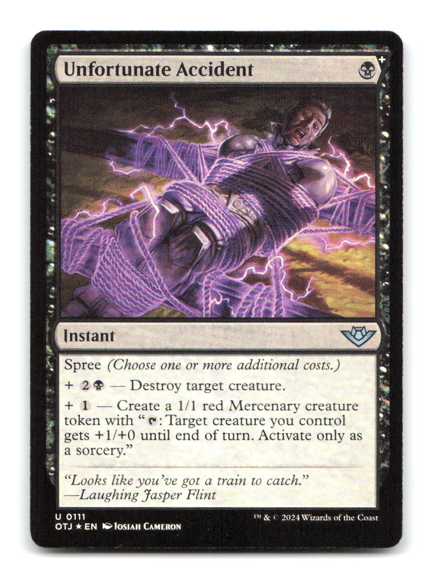 Unfortunate Accident 111 OTJ Magic: The Gathering Foil NM