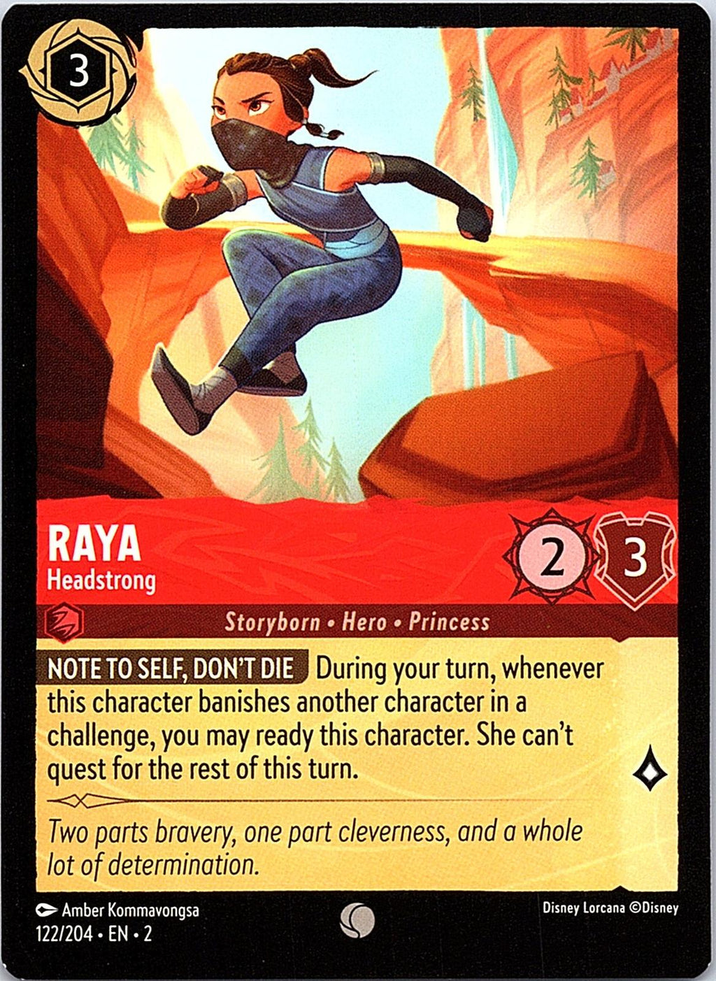 Raya - Headstrong 122/204 Common Rise of the Floodborn Lorcana Near Mint