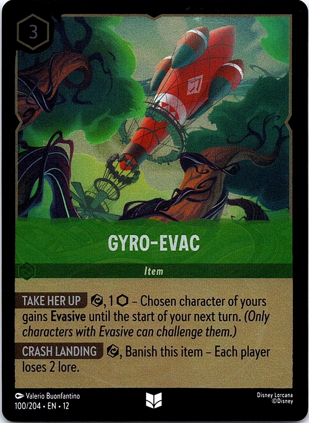 Gyro-Evac 100/204 Uncommon Wilds Unknown Lorcana Cold Foil Near Mint