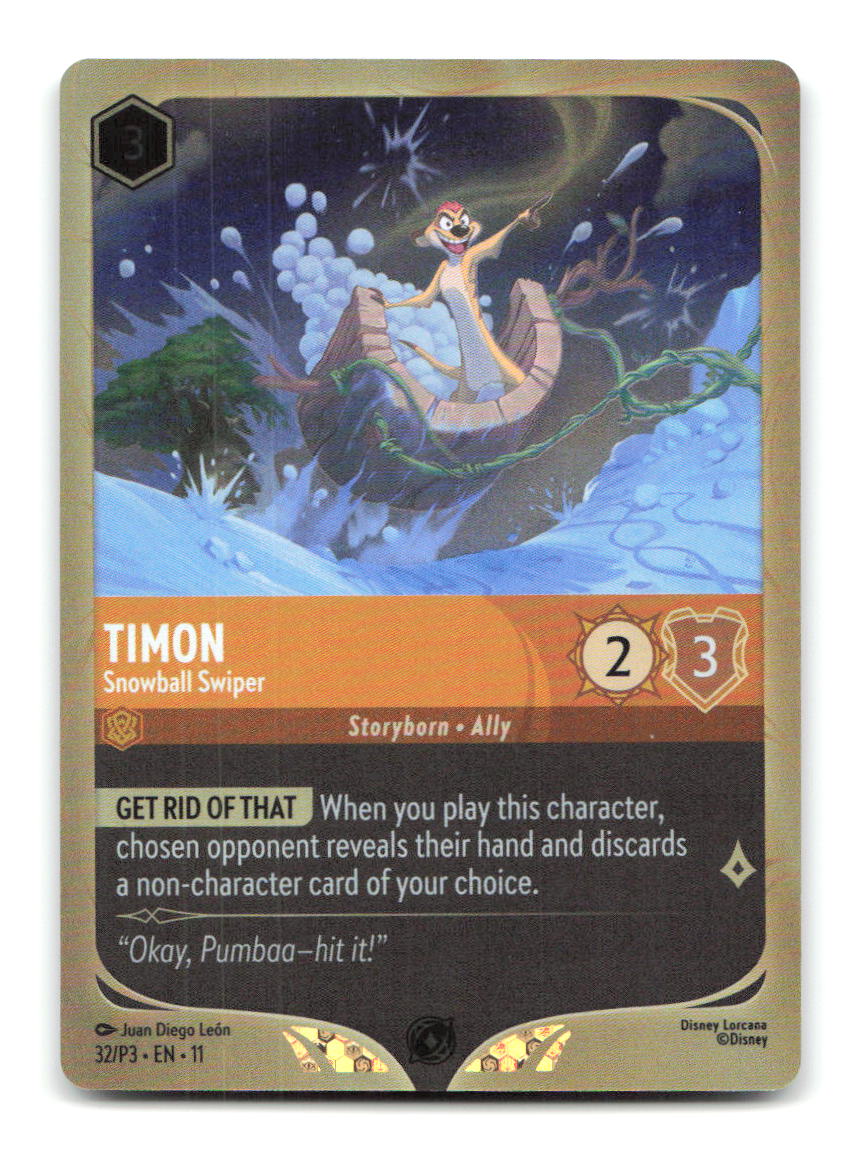 Timon - Snowball Swiper 32 DLPC Lorcana Holo NM