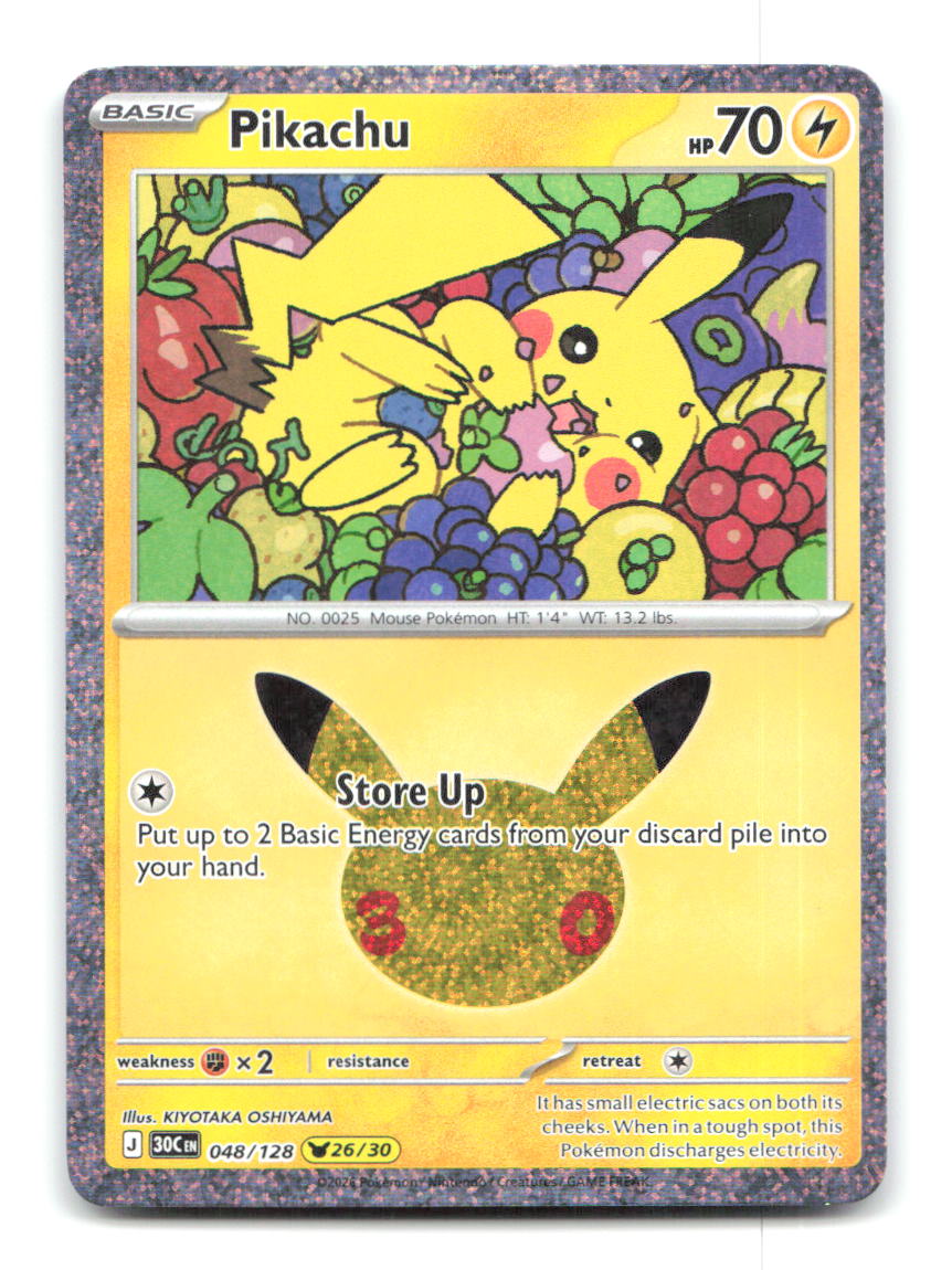 Pikachu 048/128 30C Pokemon Holo NM