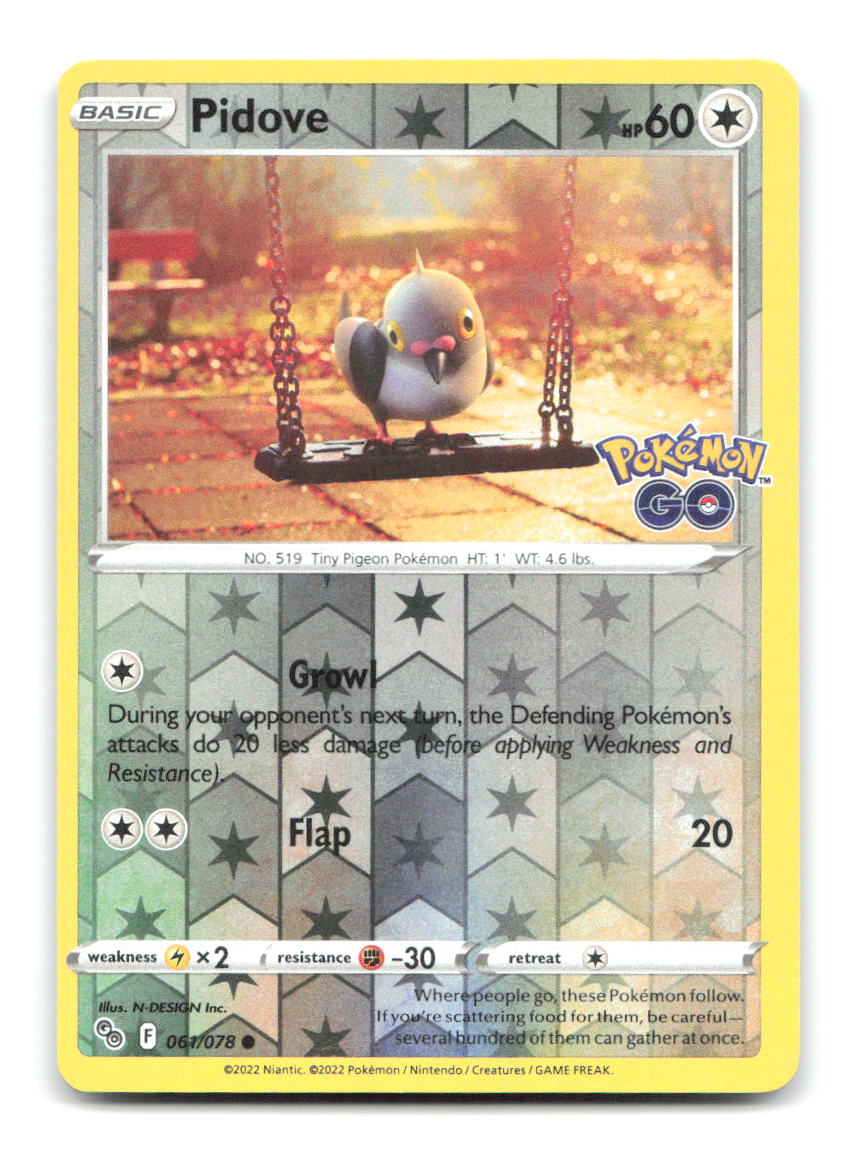 Pidove 061/078 PGO Pokemon Reverse Holo LP