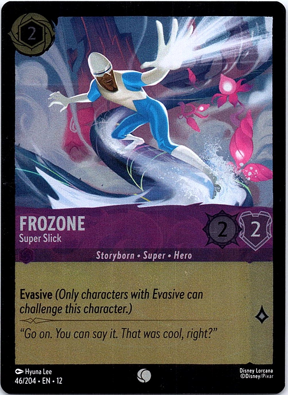 Frozone - Super Slick 46/204 Common Wilds Unknown Lorcana Cold Foil Near Mint