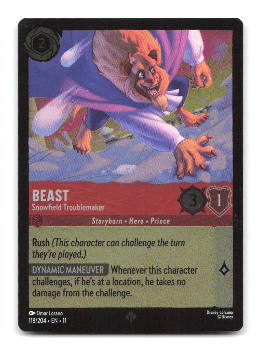 Beast - Snowfield Troublemaker 118/204 11 Lorcana Cold Foil NM
