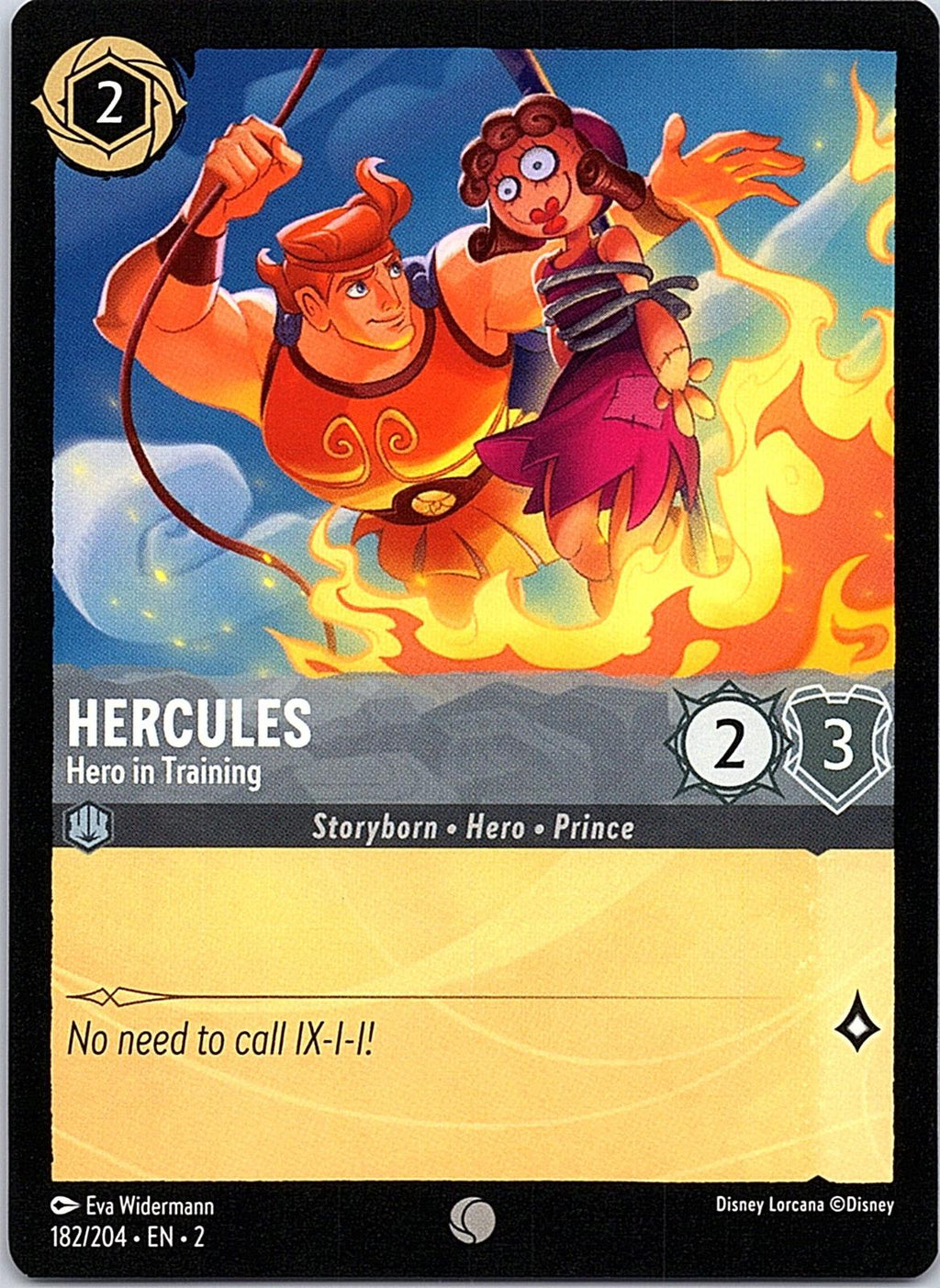 Hercules - Hero in Training 182/204 Common Rise of the Floodborn Lorcana NM