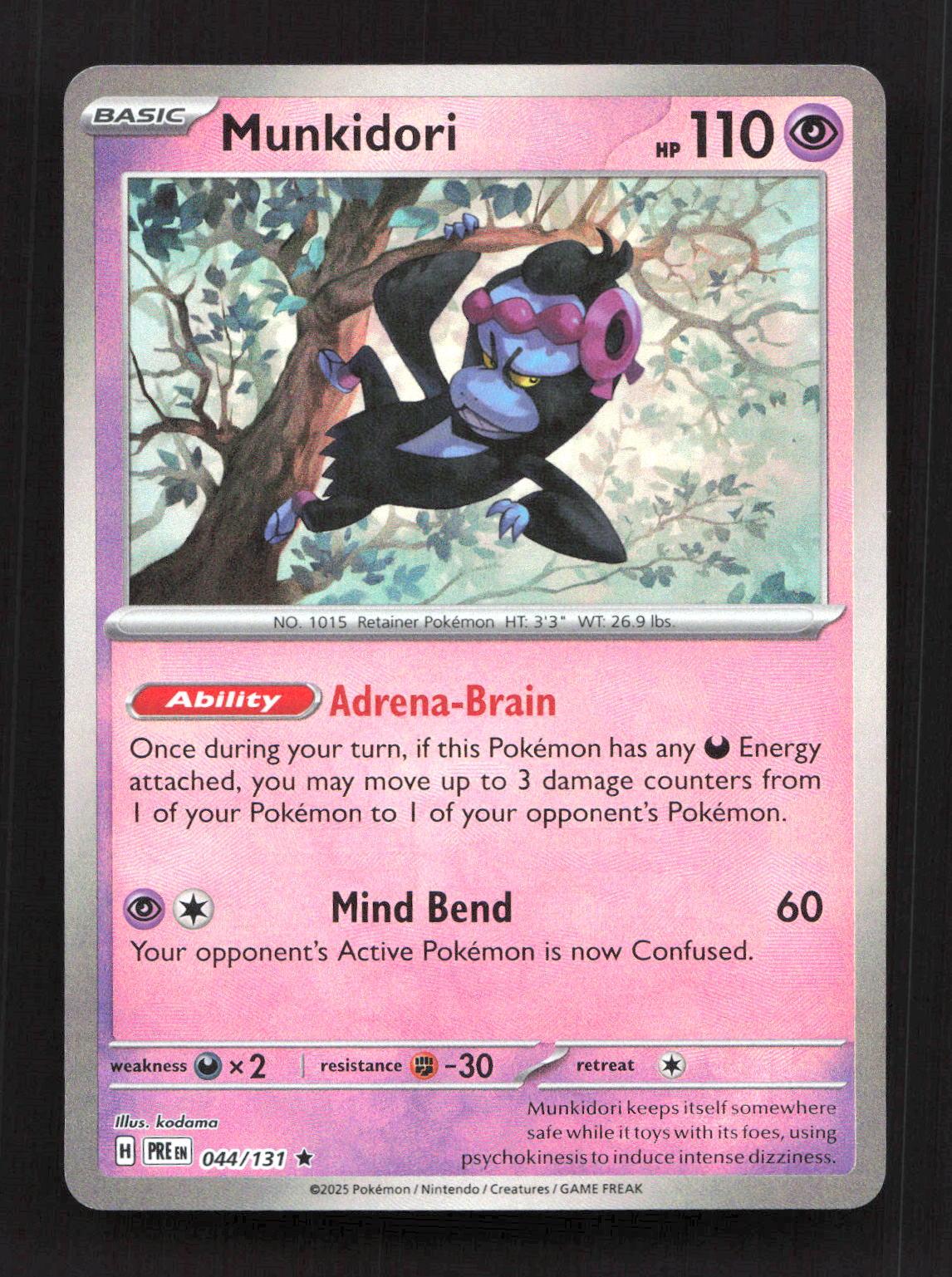 Munkidori (Poke Ball Pattern) 044/131 Holo Rare Prismatic Evolutions Pokemon NM