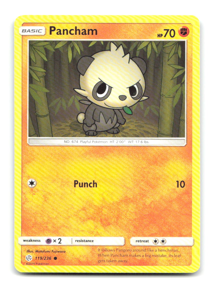 Pancham 119/236 Common Cosmic Eclipse Pokemon Near Mint