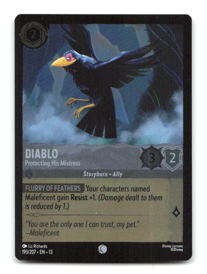 Diablo - Protecting His Mistress 193/204 13 Lorcana Cold Foil NM