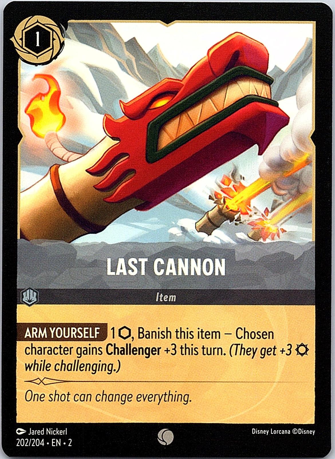 Last Cannon 202/204 Common Rise of the Floodborn Lorcana Near Mint