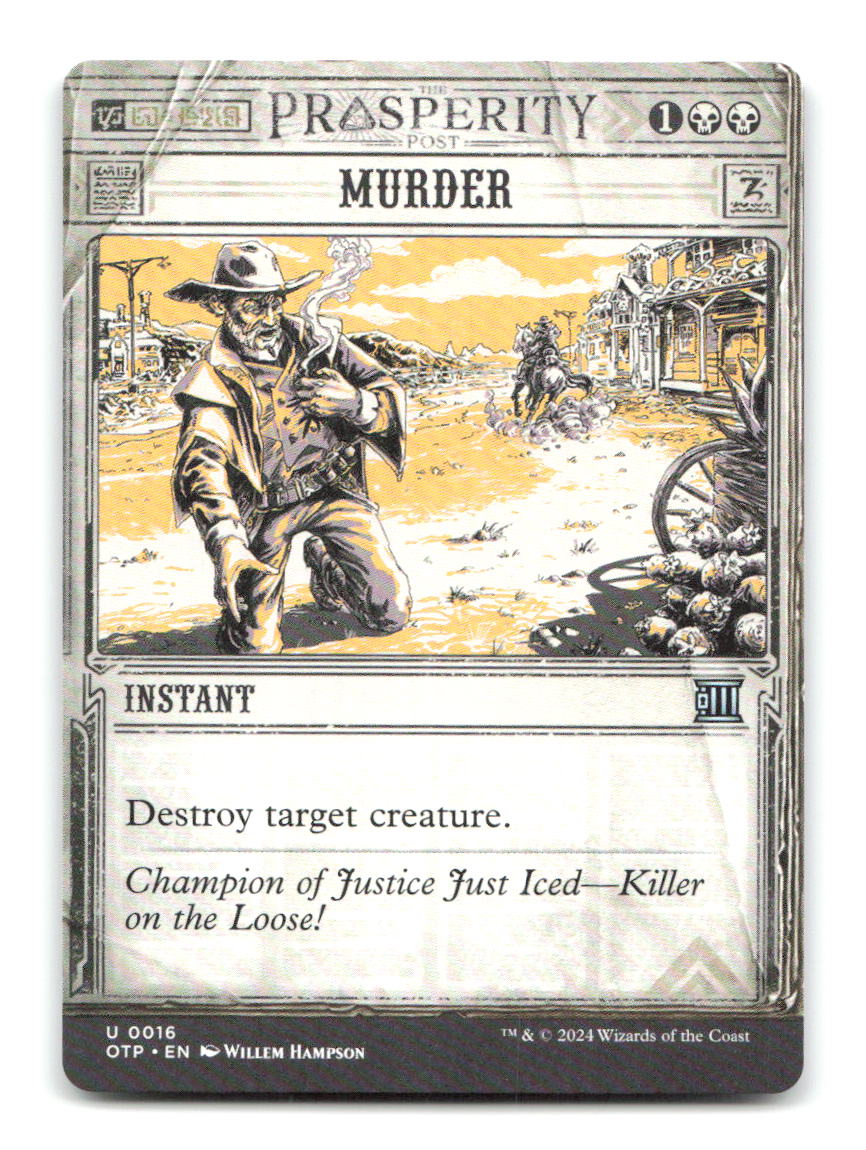 Murder 16 UC Outlaws of Thunder Junction: Breaking News Magic: The Gathering NM