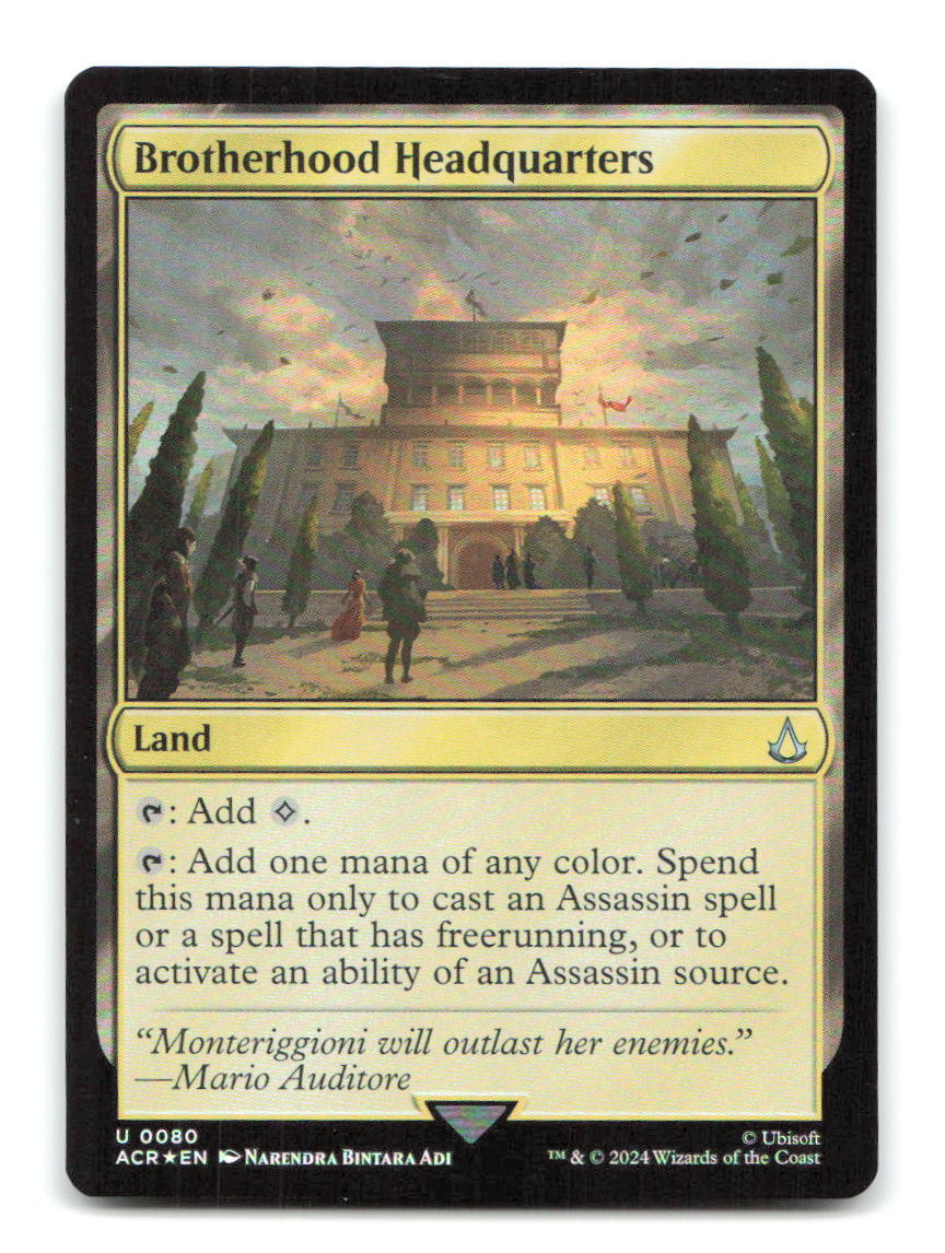 Brotherhood Headquarters 80 ACR Magic: The Gathering Foil NM