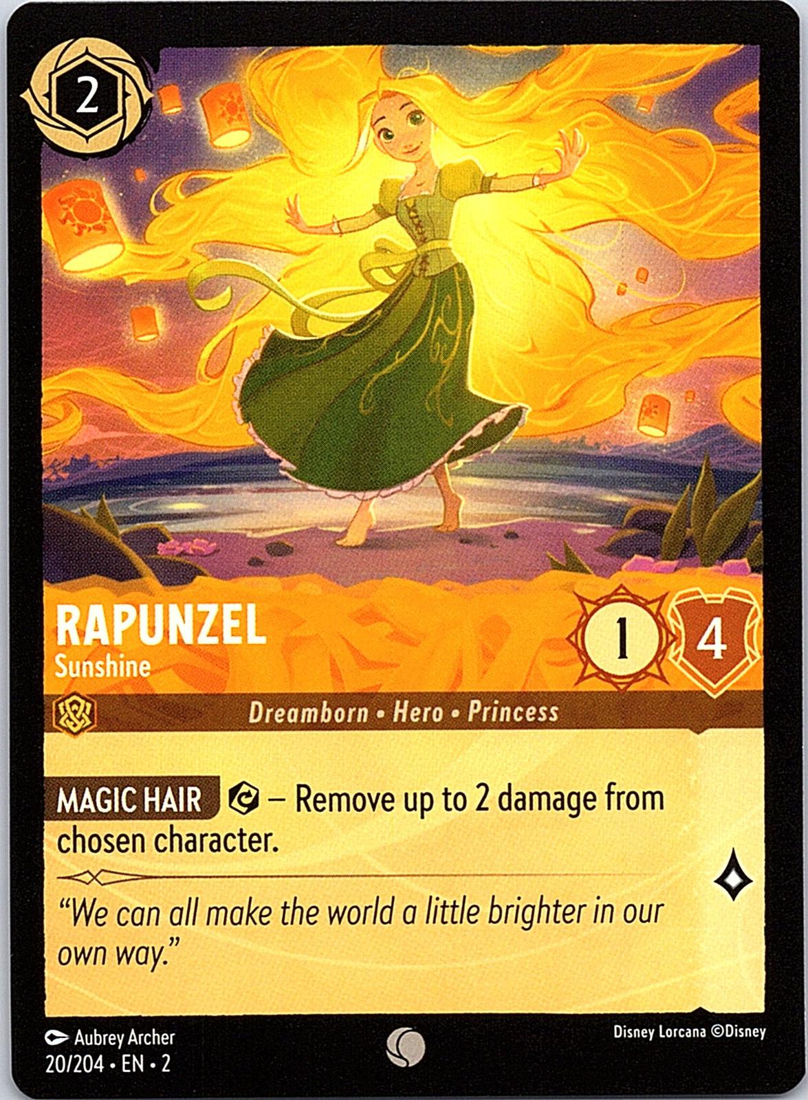 Rapunzel - Sunshine 20/204 Common Rise of the Floodborn Lorcana Near Mint