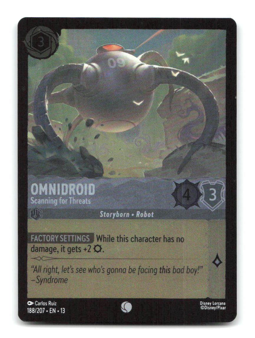 Omnidroid - Scanning for Threats 188/204 13 Lorcana Cold Foil NM