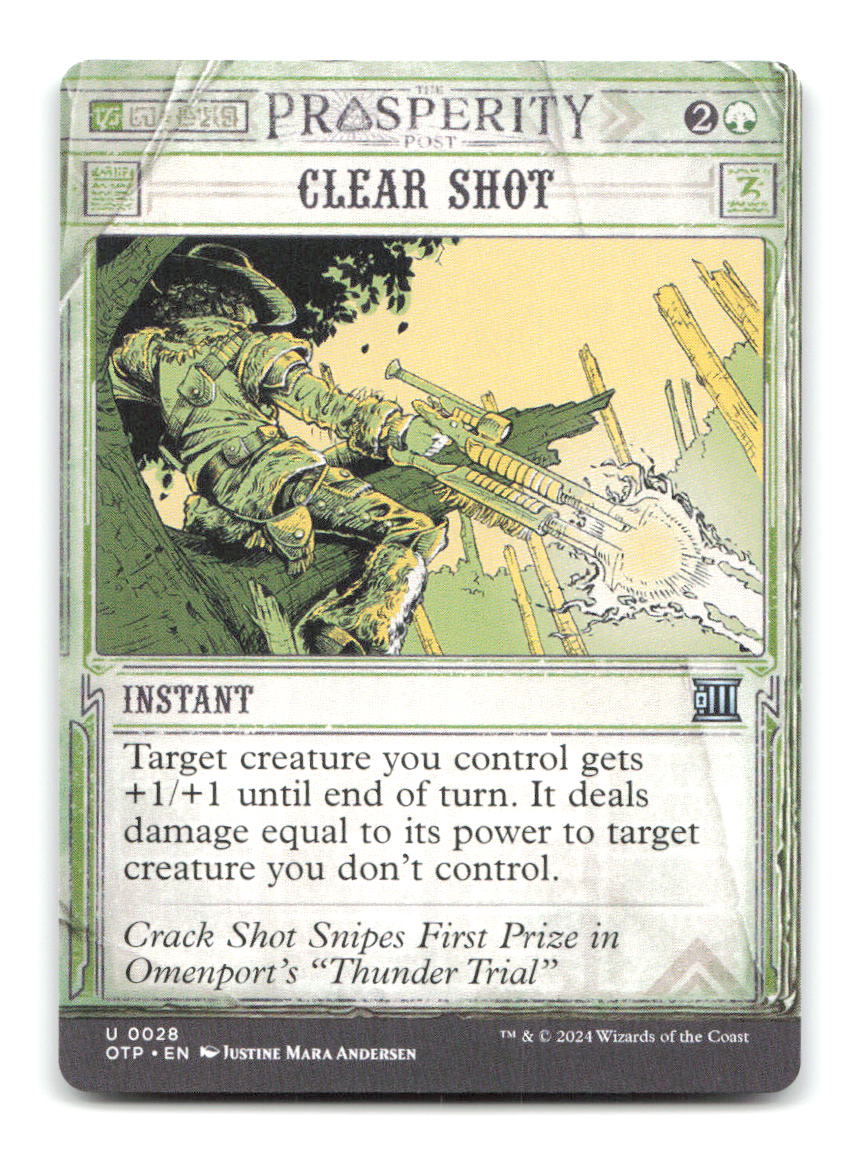 Clear Shot 28 Outlaws of Thunder Junction: Breaking News Magic: The Gathering NM
