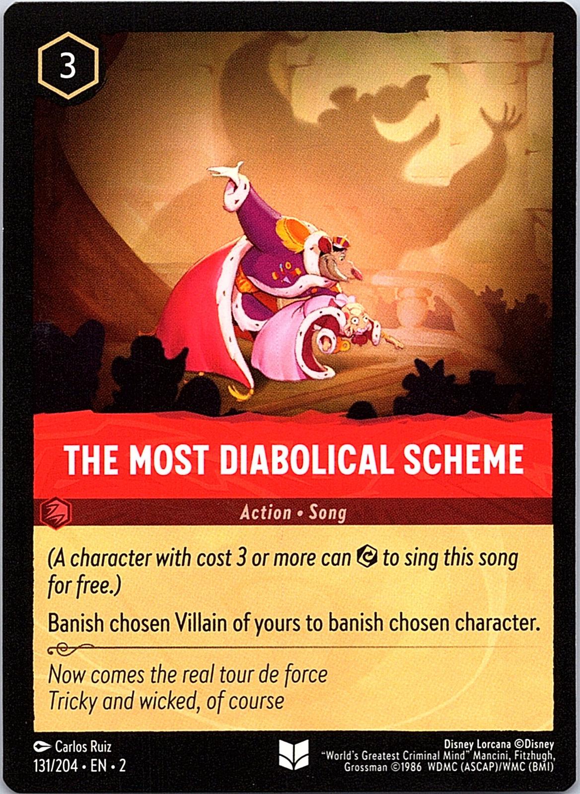 The Most Diabolical Scheme 131/204 Uncommon Rise of the Floodborn Lorcana NM