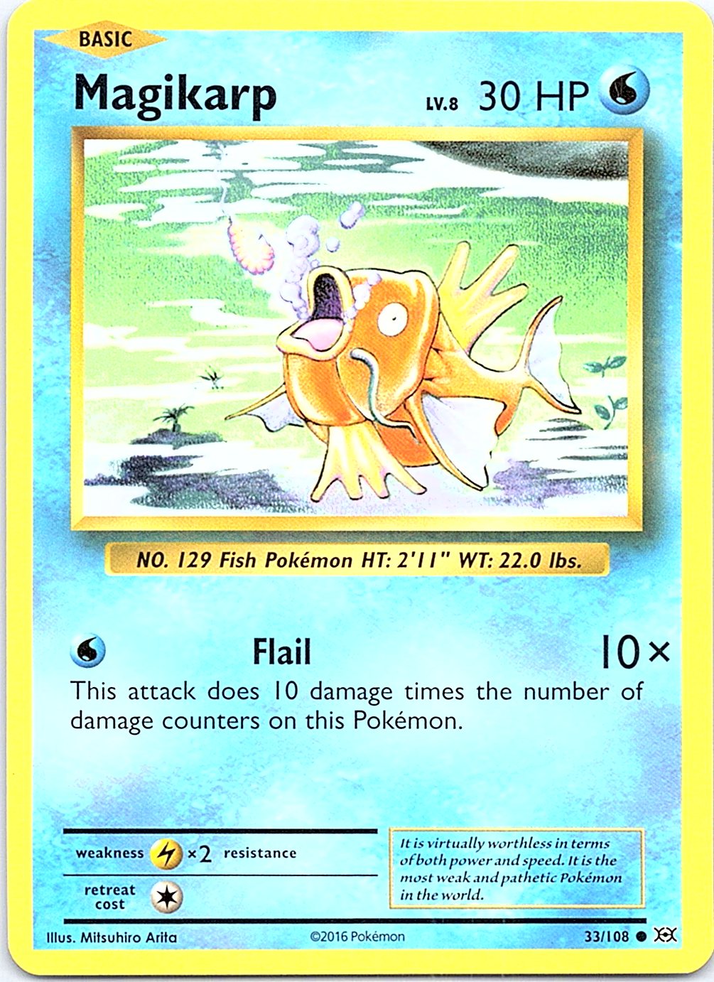 Magikarp 33/108 Common Evolutions Pokemon Heavily Played