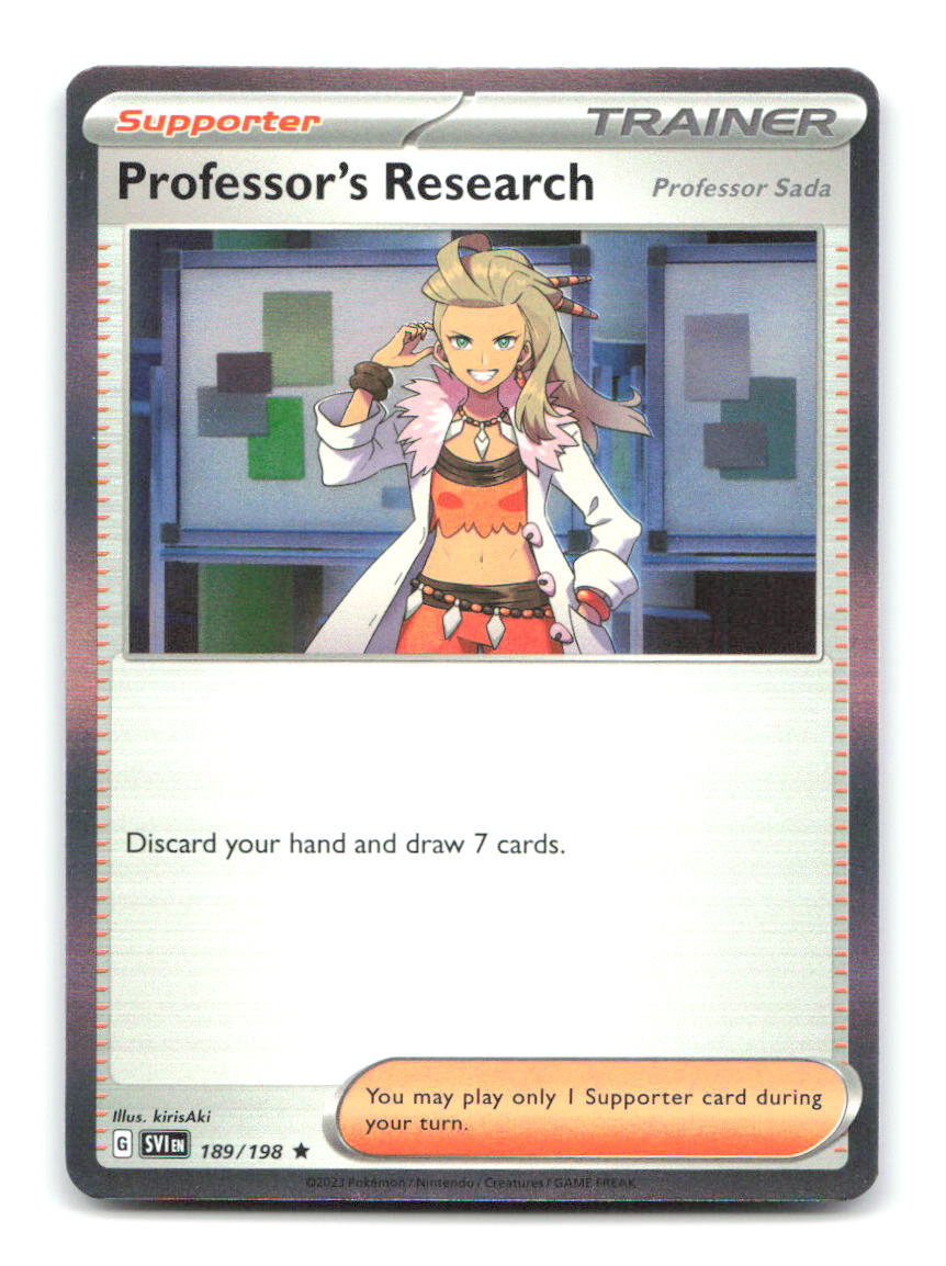 Professor's Research [Professor Sada] 189/198 SVI Pokemon Holo NM