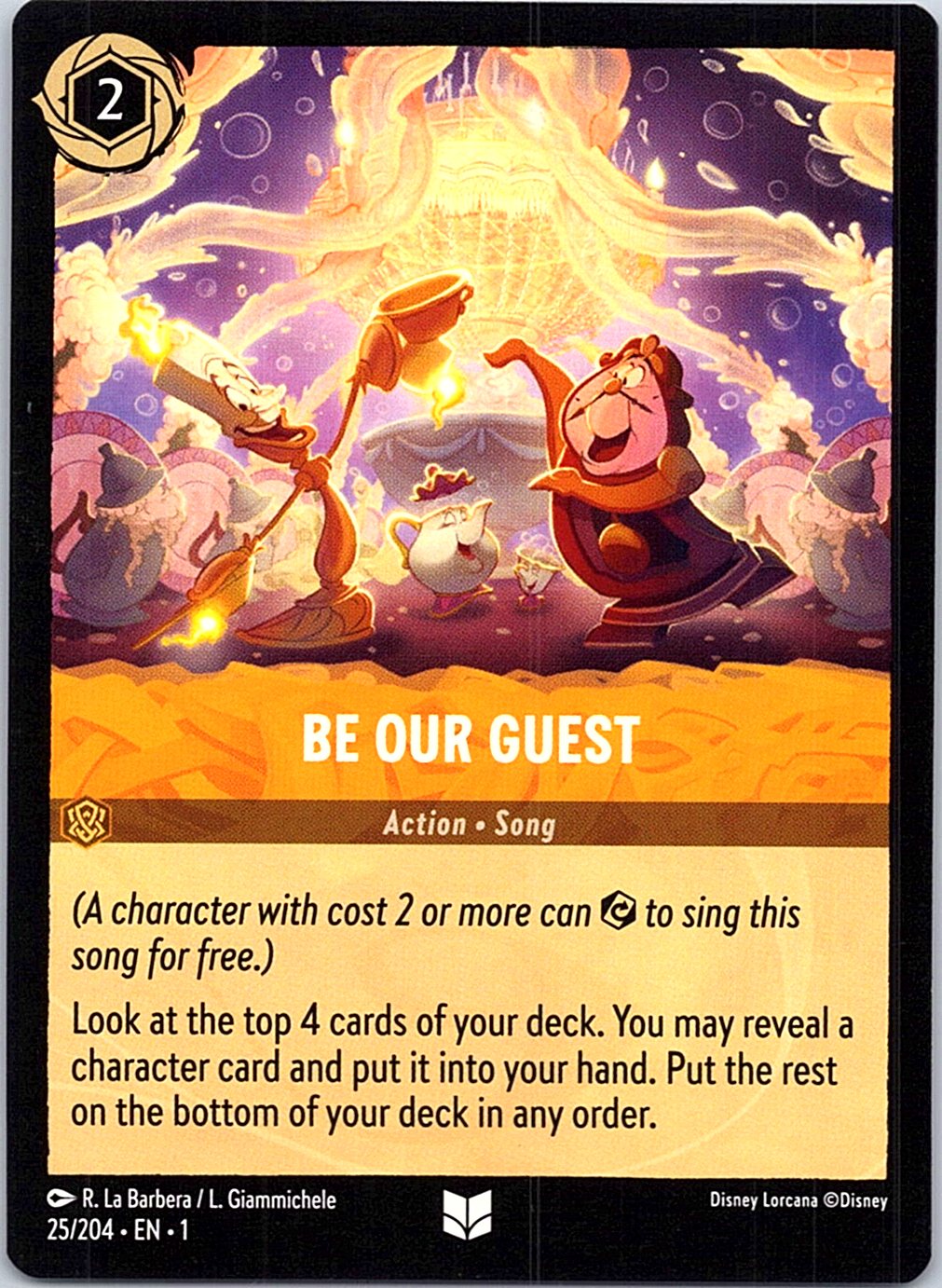 Be Our Guest 25/204 Uncommon The First Chapter Lorcana Near Mint