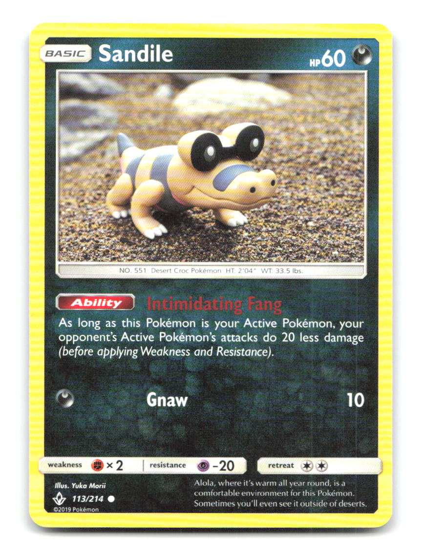 Sandile 113/214 UNB Pokemon LP
