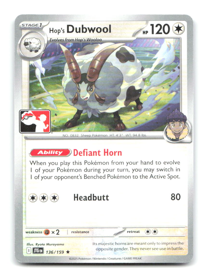 Hop's Dubwool 136/159 Pokemon NM