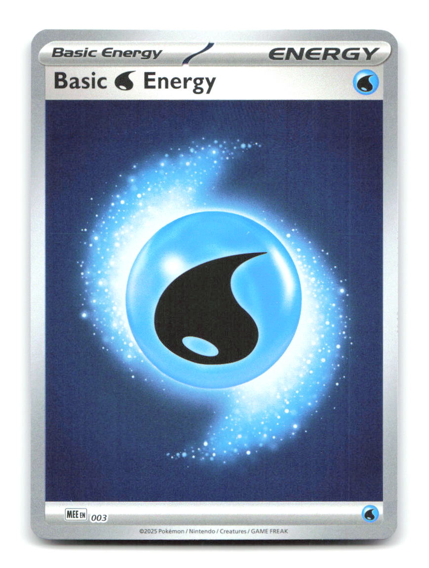 Basic Water Energy - 003 3 MEE Pokemon Reverse Holo MP