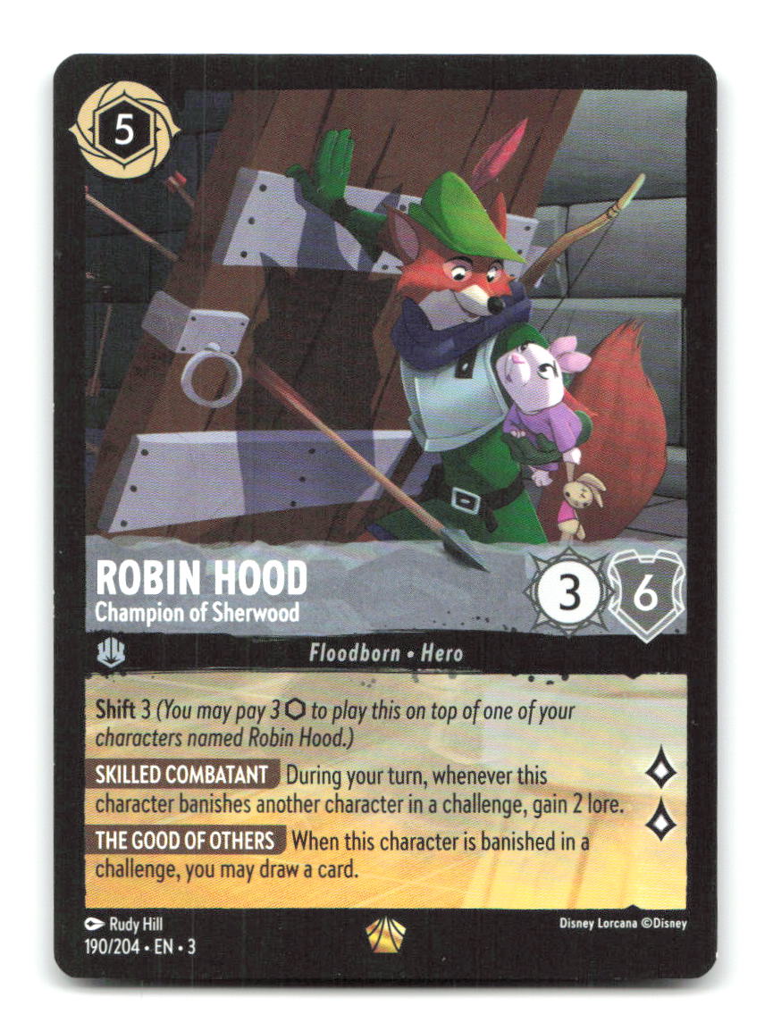 Robin Hood - Champion of Sherwood 190/204 3 Lorcana NM