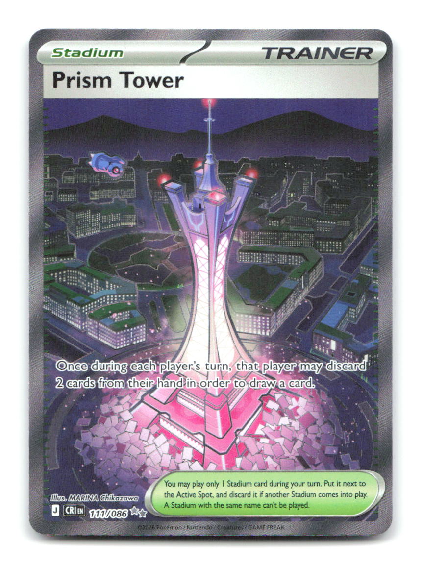 Prism Tower 111/086 ME04 Pokemon Holo NM
