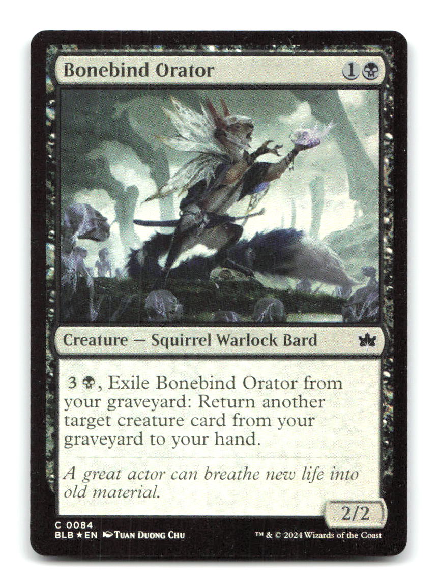 Bonebind Orator 84 BLB Magic: The Gathering Foil NM