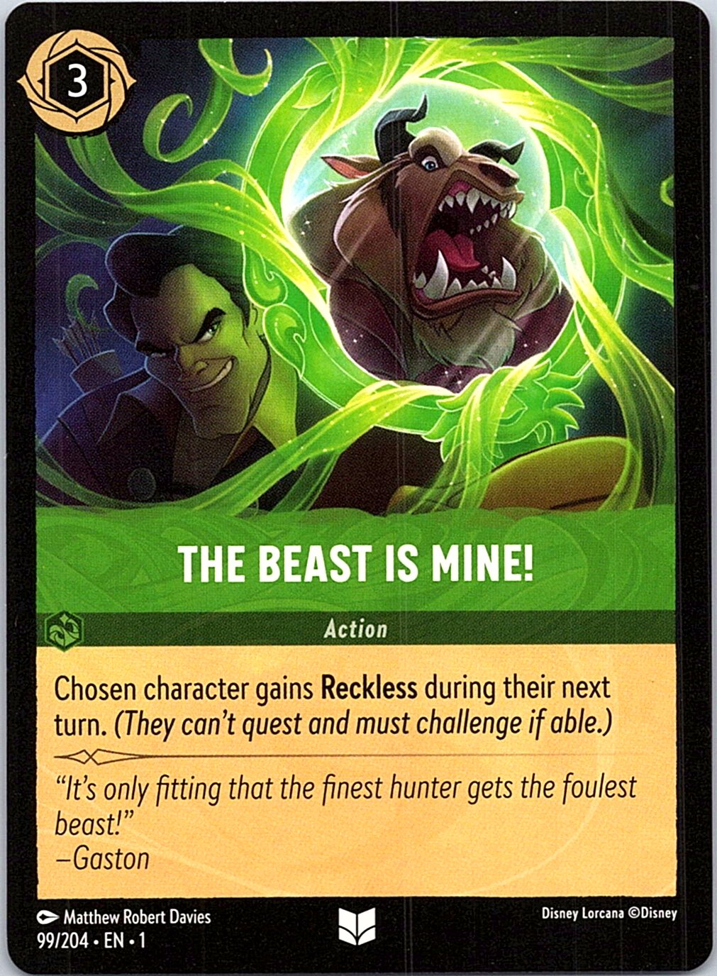 The Beast is Mine! 99/204 Uncommon The First Chapter Lorcana Near Mint